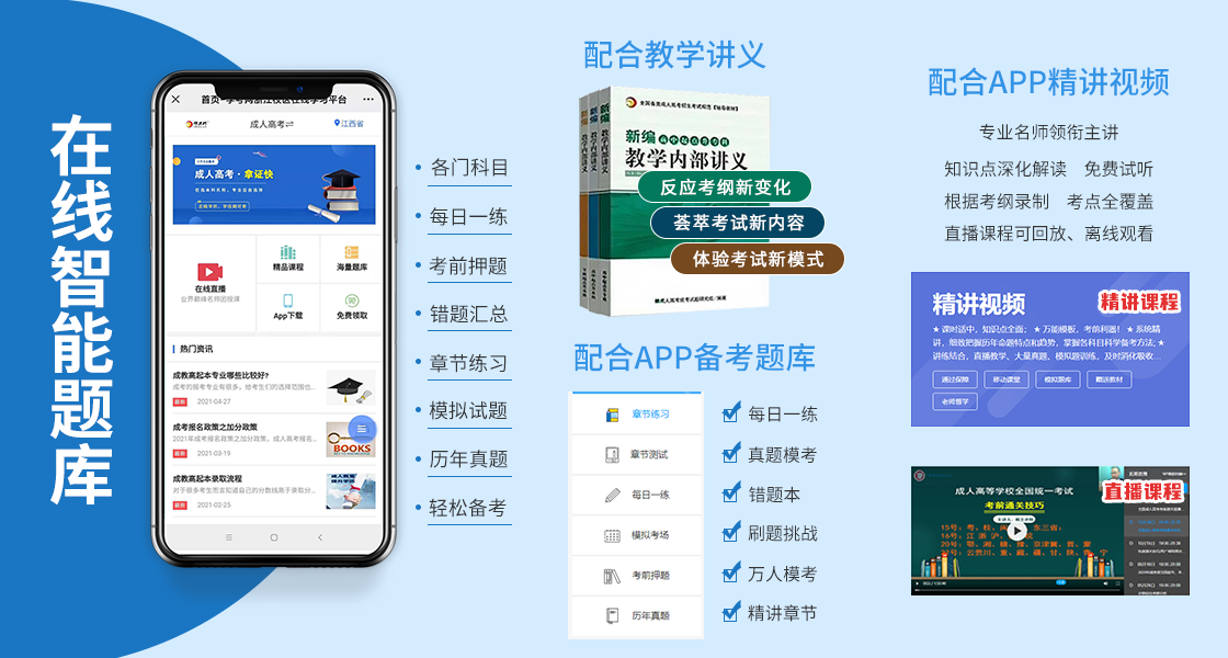 山東成人高考考前復習資料！
